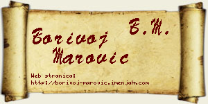 Borivoj Marović vizit kartica